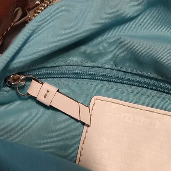 Coach Hampton Watercolor‎ Stripe Small Hobo Bag USED - Picture 6 of 14